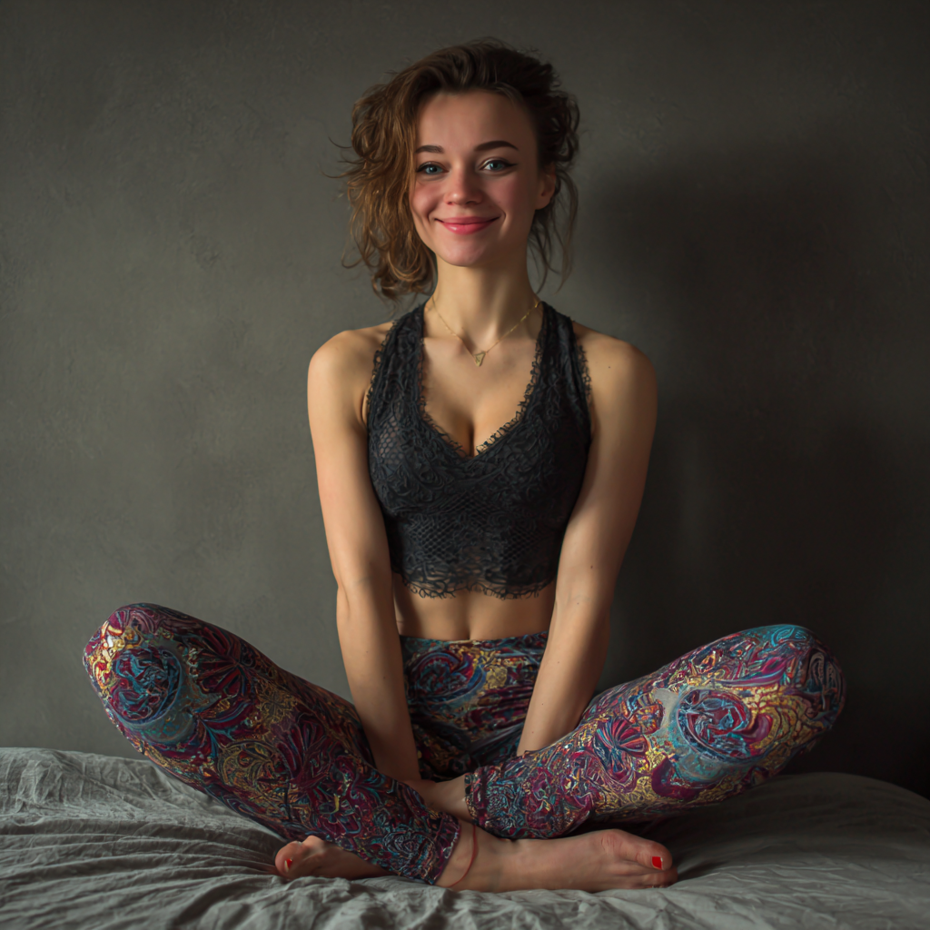 Bărbat român mature practicând yoga în aer liber, radiind calm și concentrare